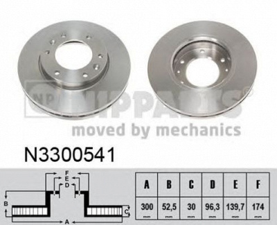 NIPPARTS n3300541 -  Тормозной диск