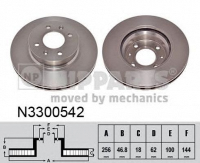NIPPARTS n3300542 -  Тормозной диск