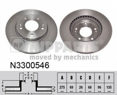NIPPARTS n3300546 -  Тормозной диск