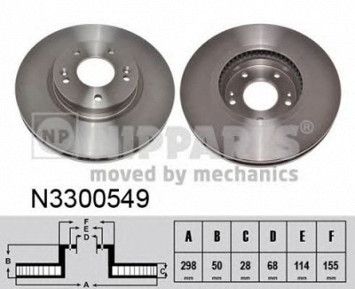 NIPPARTS n3300549 -  Тормозной диск