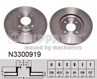 NIPPARTS n3300919 -  Тормозной диск