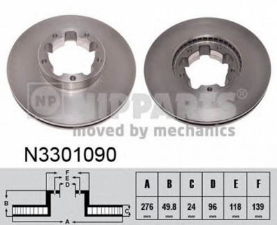 NIPPARTS n3301090 -  Тормозной диск