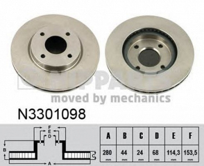 NIPPARTS n3301098 -  Тормозной диск