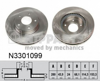 NIPPARTS n3301099 -  Тормозной диск