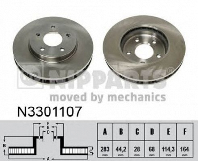 NIPPARTS n3301107 -  Тормозной диск