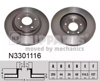 NIPPARTS n3301116 -  Тормозной диск
