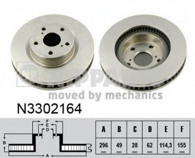 NIPPARTS n3302164 -  Тормозной диск
