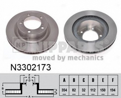 NIPPARTS n3302173 -  Тормозной диск