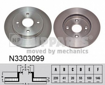 NIPPARTS n3303099 -  Тормозной диск