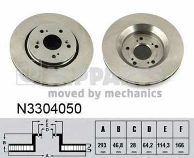 NIPPARTS n3304050 -  Тормозной диск