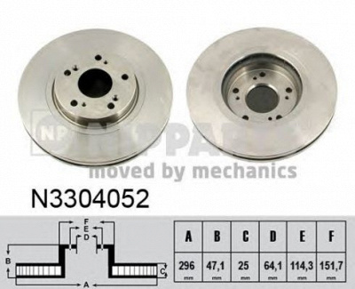 NIPPARTS n3304052 -  Тормозной диск