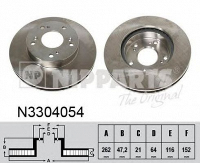 NIPPARTS n3304054 -  Тормозной диск