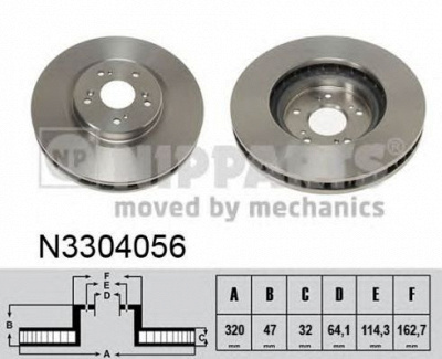 NIPPARTS n3304056 -  Тормозной диск