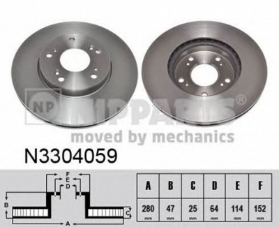 NIPPARTS n3304059 -  Тормозной диск