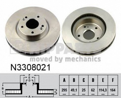 NIPPARTS n3308021 -  Тормозной диск