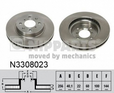 NIPPARTS n3308023 -  Тормозной диск