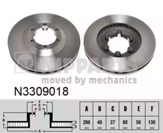 NIPPARTS n3309018 -  Тормозной диск