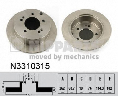 NIPPARTS n3310315 -  Тормозной диск