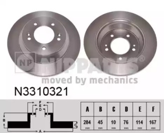 NIPPARTS n3310321 -  Тормозной диск