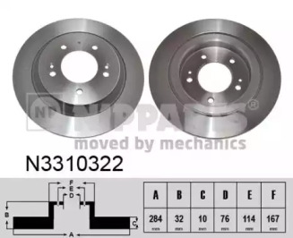 NIPPARTS n3310322 -  Тормозной диск