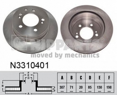 NIPPARTS n3310401 -  Тормозной диск