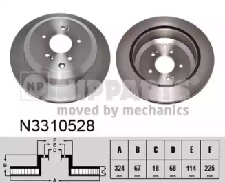 NIPPARTS n3310528 -  Тормозной диск