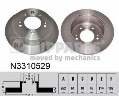 NIPPARTS n3310529 -  Тормозной диск