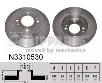 NIPPARTS n3310530 -  Тормозной диск