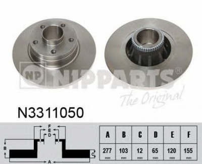 NIPPARTS n3311050 -  Тормозной диск