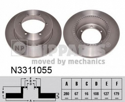 NIPPARTS n3311055 -  Тормозной диск