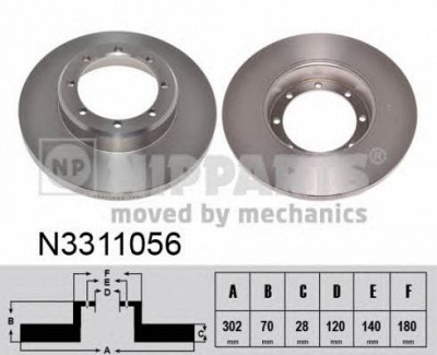 NIPPARTS n3311056 -  Тормозной диск