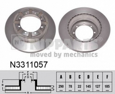 NIPPARTS n3311057 -  Тормозной диск