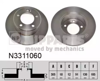 NIPPARTS n3311060 -  Тормозной диск