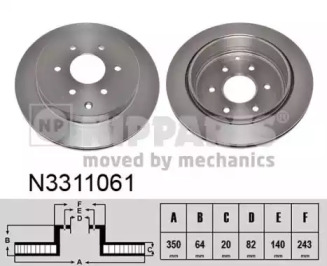 NIPPARTS n3311061 -  Тормозной диск