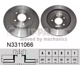 NIPPARTS n3311066 -  Тормозной диск