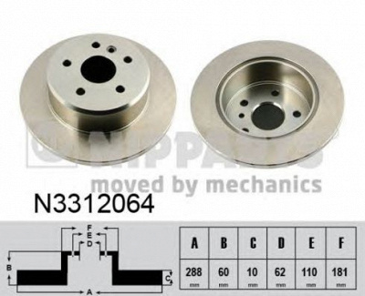 NIPPARTS n3312064 -  Тормозной диск