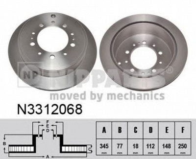 NIPPARTS n3312068 -  Тормозной диск