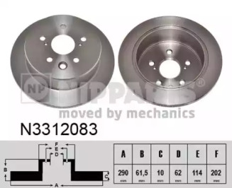 NIPPARTS n3312083 -  Тормозной диск