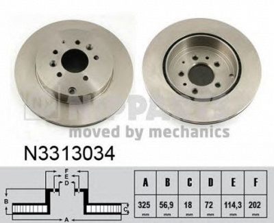 NIPPARTS n3313034 -  Тормозной диск