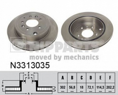 NIPPARTS n3313035 -  Тормозной диск