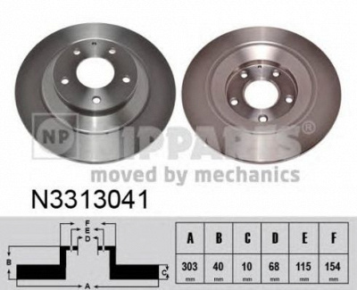 NIPPARTS n3313041 -  Тормозной диск