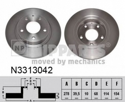 NIPPARTS n3313042 -  Тормозной диск