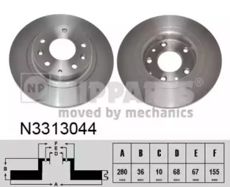NIPPARTS n3313044 -  Тормозной диск