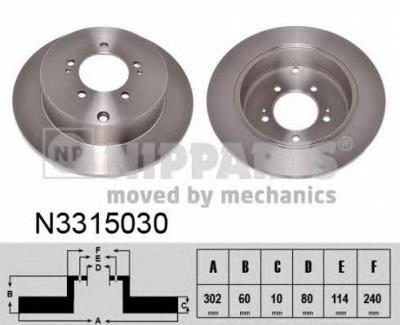 NIPPARTS n3315030 -  Тормозной диск