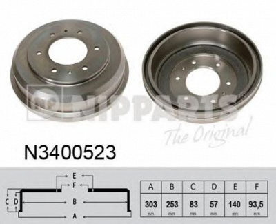 NIPPARTS n3400523 -  Тормозной барабан