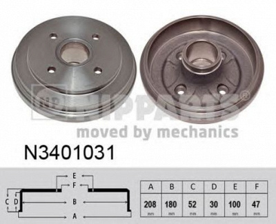 NIPPARTS n3401031 -  Тормозной барабан