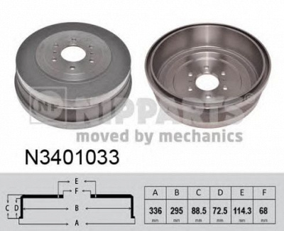 NIPPARTS n3401033 -  Тормозной барабан