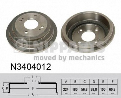 NIPPARTS n3404012 -  Тормозной барабан