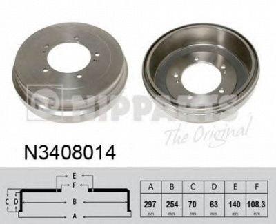 NIPPARTS n3408014 -  Тормозной барабан