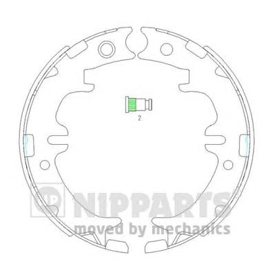 NIPPARTS n3502083 -  Комплект тормозных колодок, стояночная тормозная система